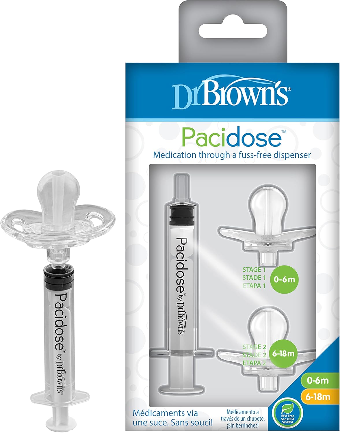 ببرونة Dr. Brown’s Pacidose لإعطاء الدواء للرضع بدون عناء