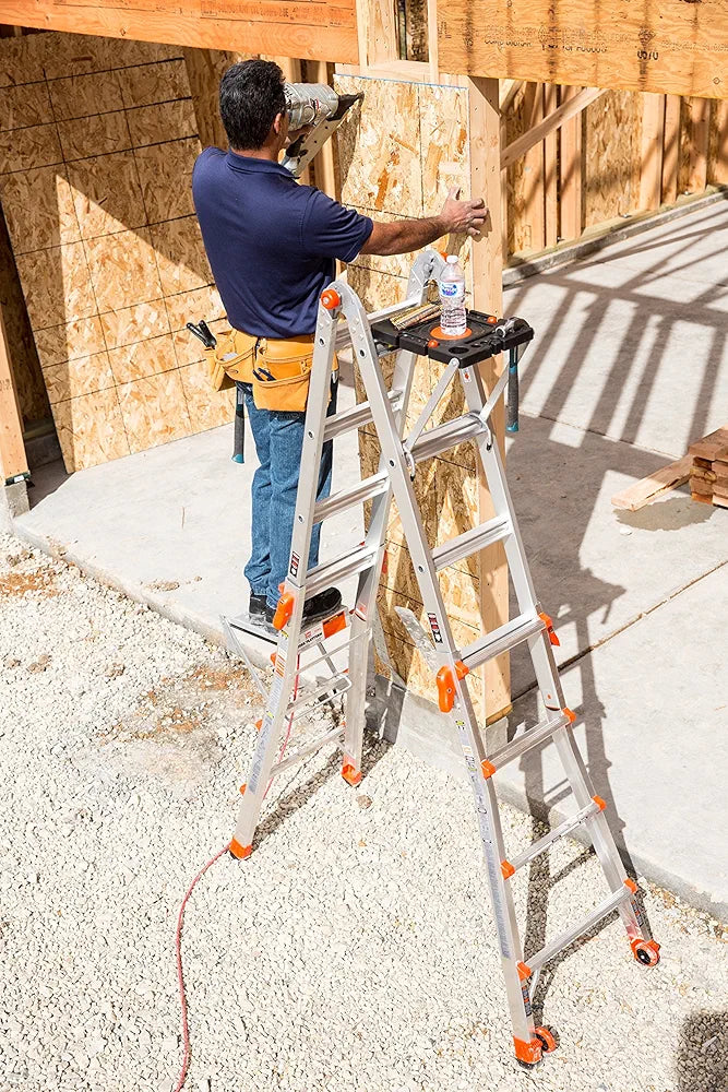 منصة عمل ألمنيوم قوية – أمان وراحة أثناء العمل على السلم